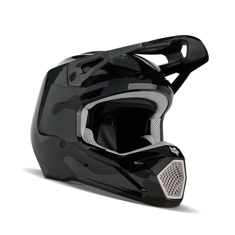 Fox Junior V1 Bnkr Black Camo helmet