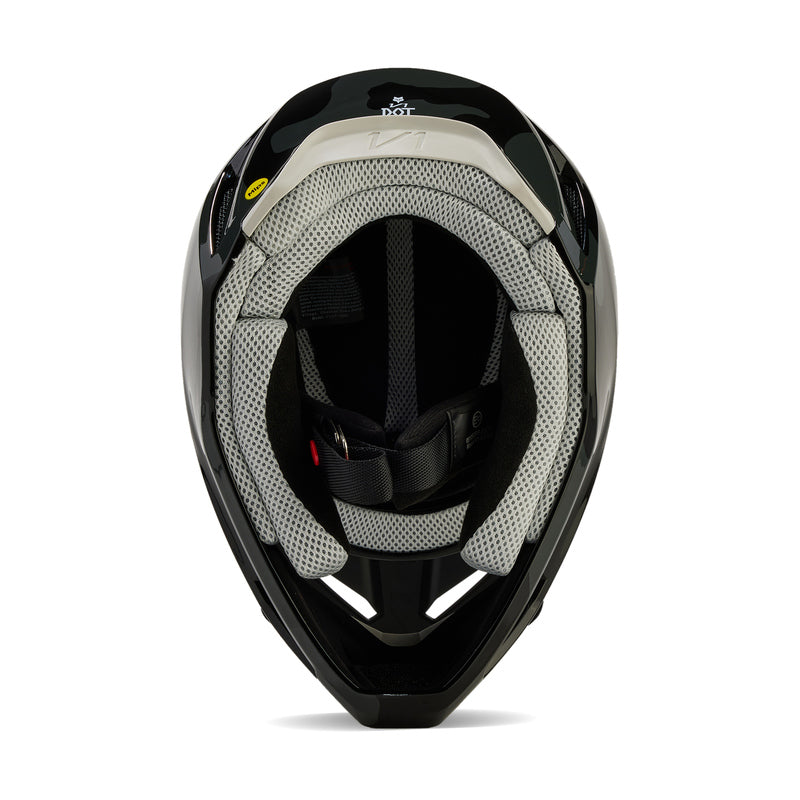 Fox Junior V1 Bnkr Black Camo helmet