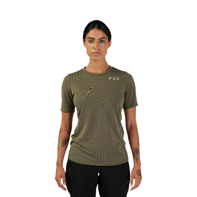 Fox Lady W Ranger Drirelease Alyn Olive Green Cycling Jersey | RideHub