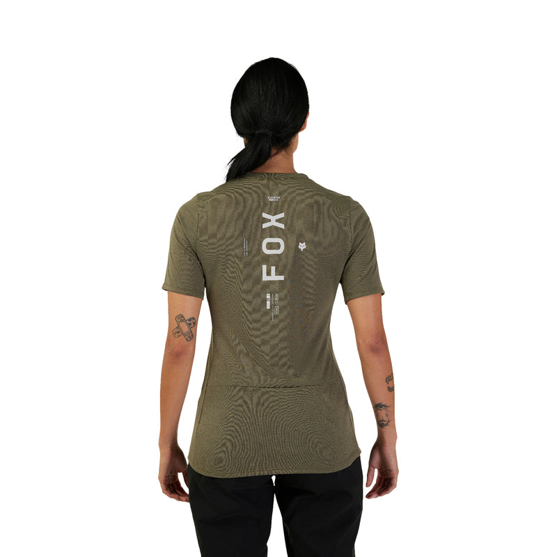 Fox Lady W Ranger Drirelease Alyn Olive Green Cycling Jersey | RideHub