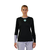 Fox Lady W Defend Race Black Long Sleeve Cycling Jersey | RideHub