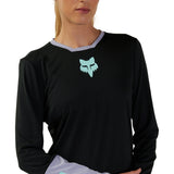 Fox Lady W Defend Race Black Long Sleeve Cycling Jersey | RideHub