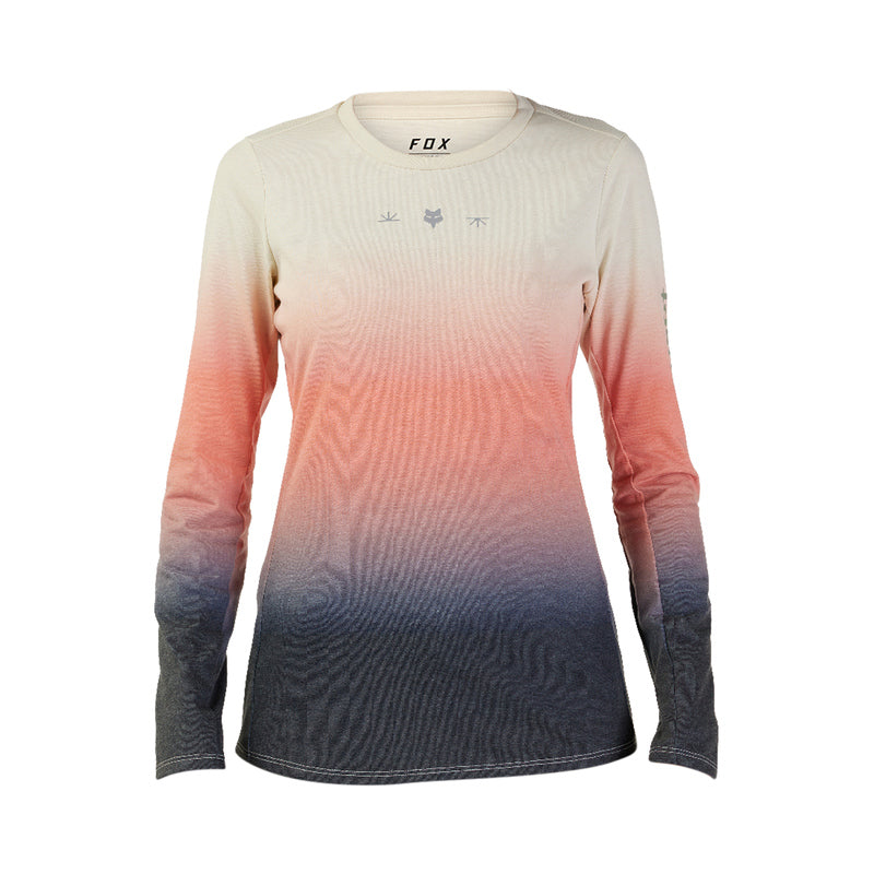 Fox Lady W Ranger Drirelease Mid Lunar Bone Long Sleeve Cycling Jersey | RideHub