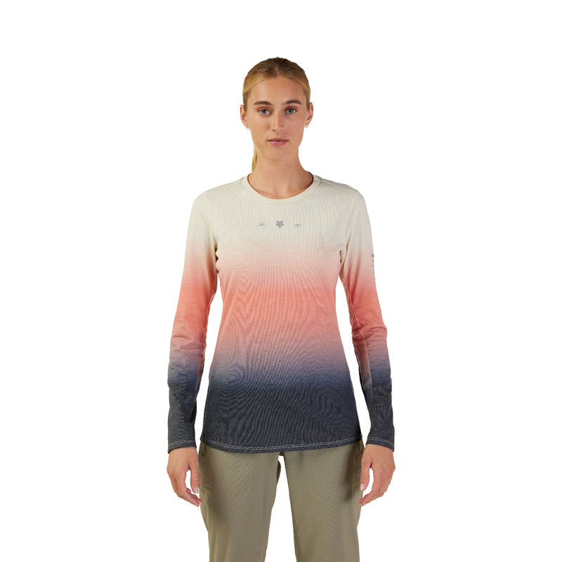 Fox Lady W Ranger Drirelease Mid Lunar Bone Long Sleeve Cycling Jersey | RideHub
