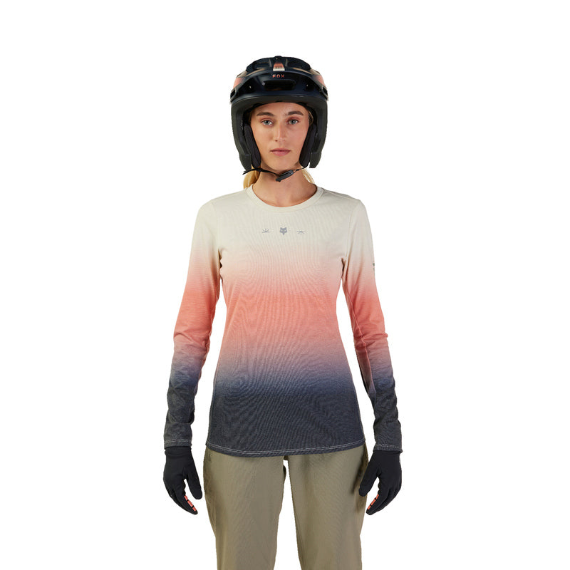 Fox Lady W Ranger Drirelease Mid Lunar Bone Long Sleeve Cycling Jersey | RideHub
