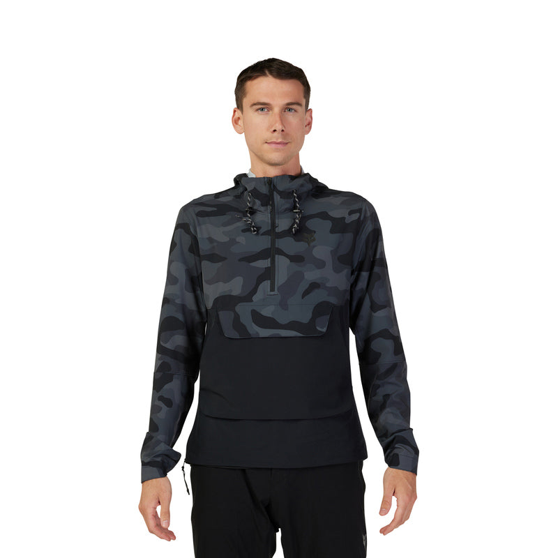 Fox Ranger Wind Pullover Black Camo Rain Jacket