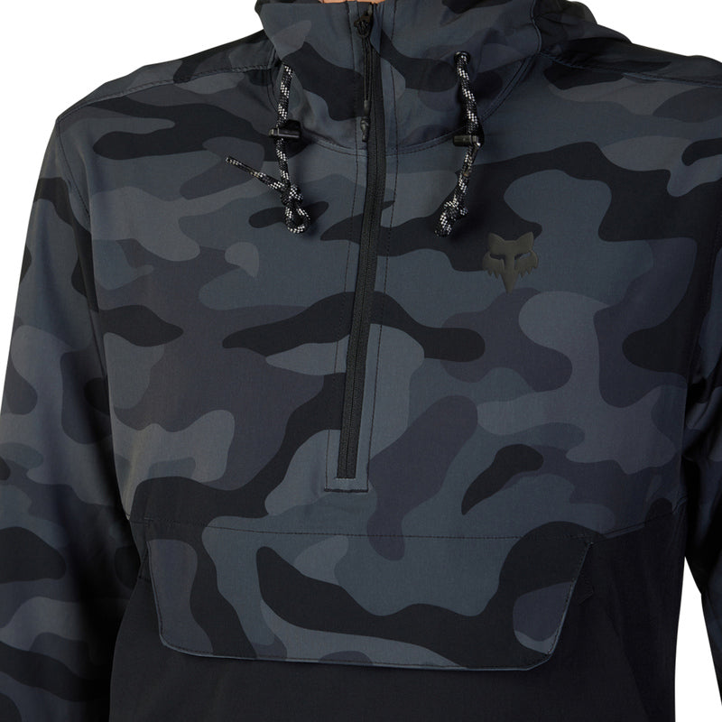 Fox Ranger Wind Pullover Black Camo Rain Jacket