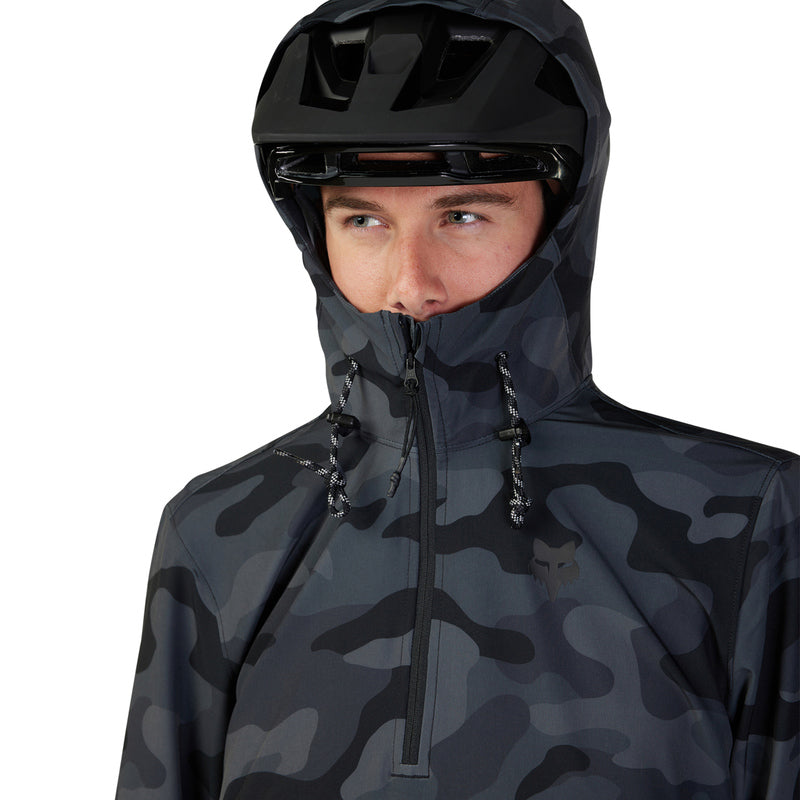 Fox Ranger Wind Pullover Black Camo Rain Jacket