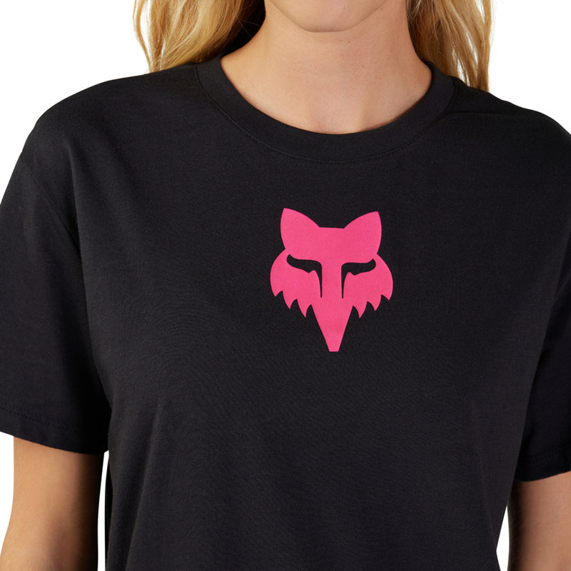 Fox Lady Fox Head T-Shirt Black/Pink