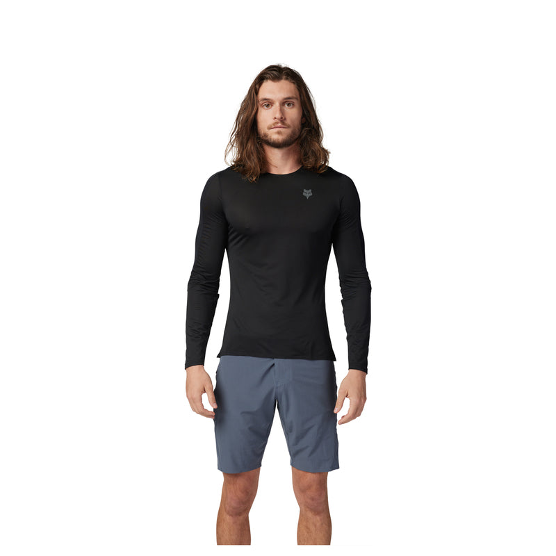 Fox Flexair Ascent Black Long Sleeve Cycling Jersey | RideHub