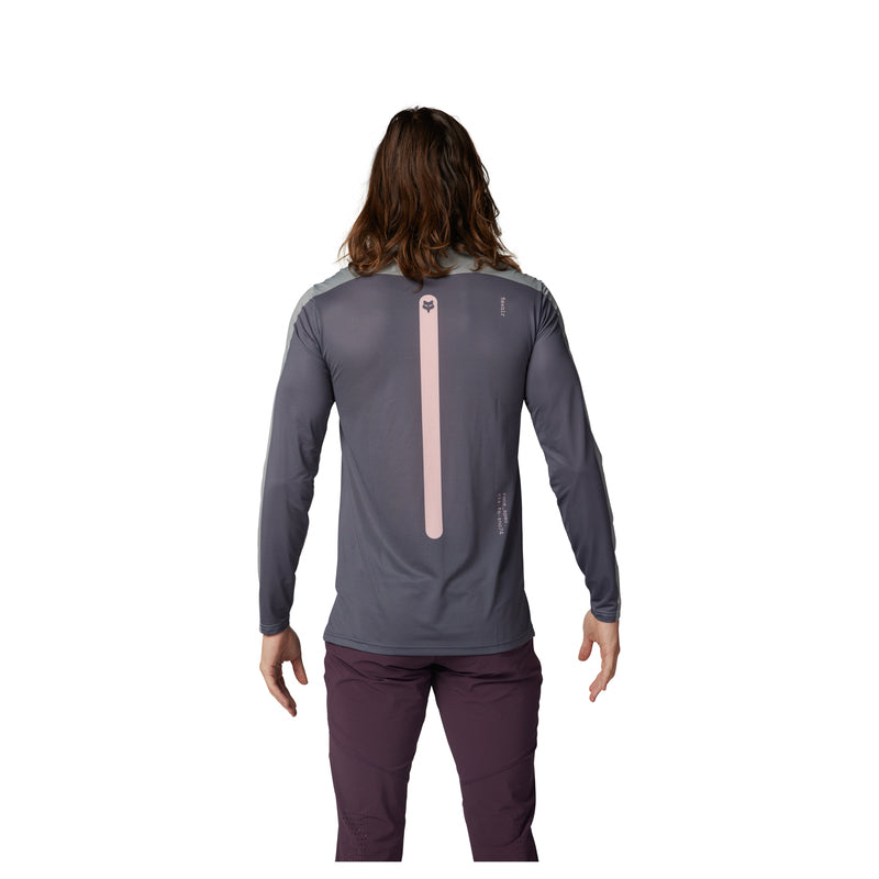 Fox Flexair Aviation Race Long Sleeve Cycling Jersey Grey Vintage | RideHub