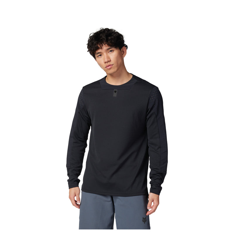 Fox Defend Black Long Sleeve Cycling Jersey | RideHub