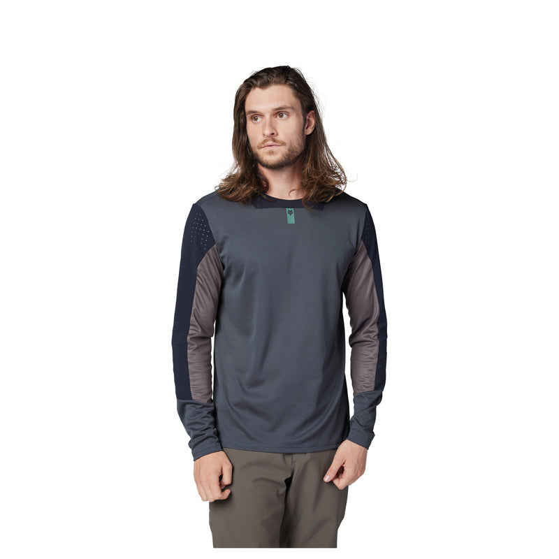 Fox Defend Graphite Long Sleeve Cycling Jersey | RideHub