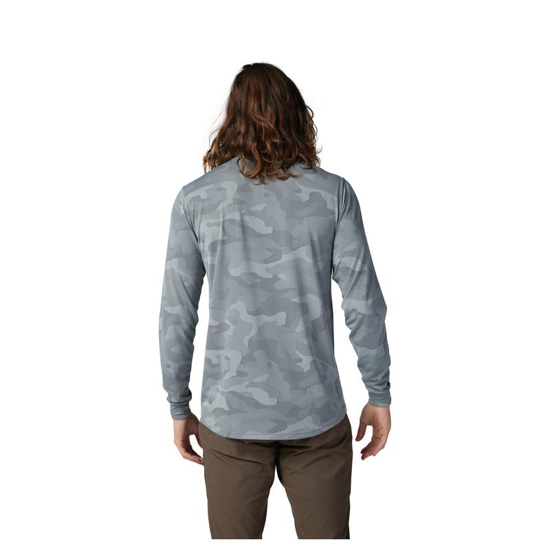 Fox Ranger Tru Dri Cloud Grey Long Sleeve Cycling Jersey | RideHub