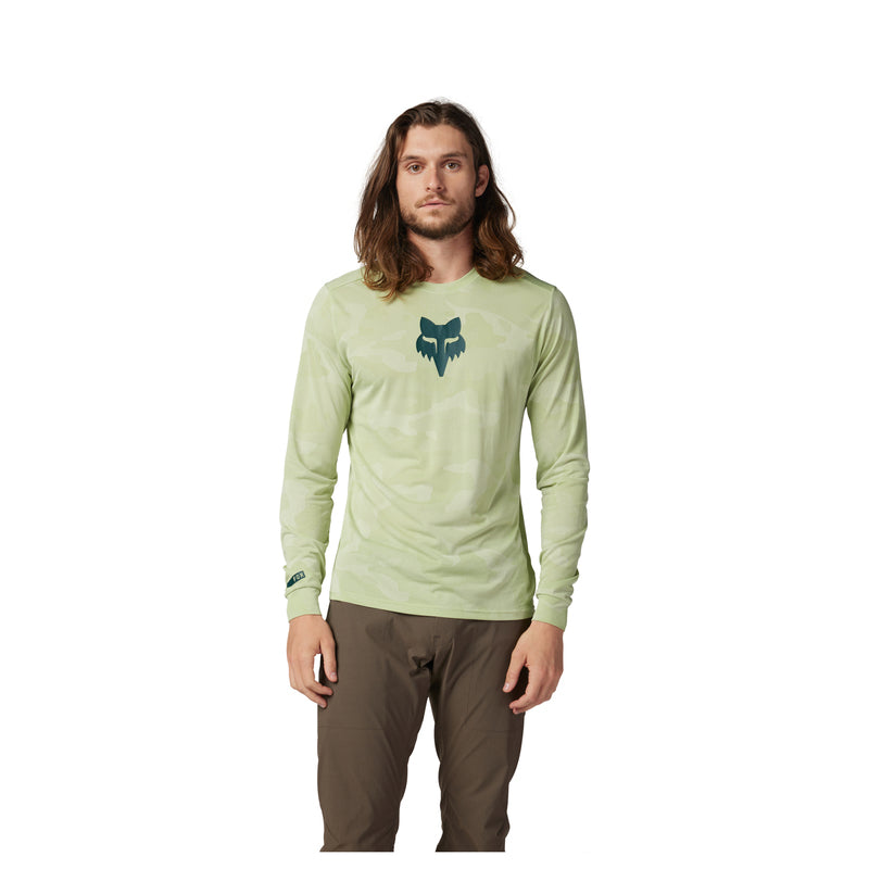 Fox Ranger TruDri Cactus Long Sleeve Cycling Jersey | RideHub