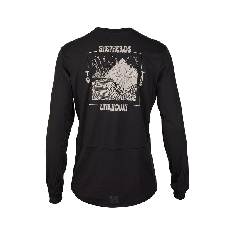 Fox Ranger Dr Shepherds Black Long Sleeve Cycling Jersey | RideHub