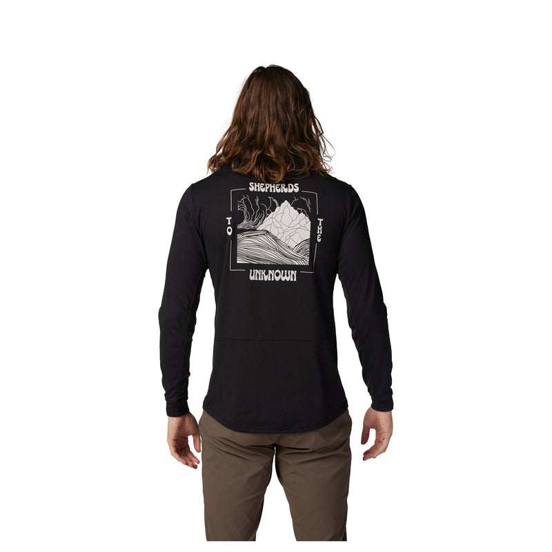 Fox Ranger Dr Shepherds Black Long Sleeve Cycling Jersey | RideHub