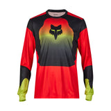 Fox Ranger Revise Long Sleeve Cycling Jersey Red/Yellow | RideHub