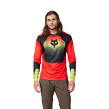 Fox Ranger Revise Long Sleeve Cycling Jersey Red/Yellow | RideHub