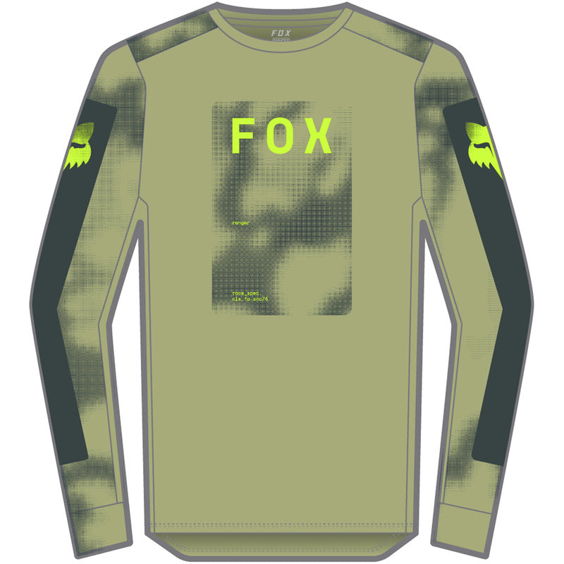 Fox Ranger Taunt Pl Grn Long Sleeve Cycling Jersey | RideHub