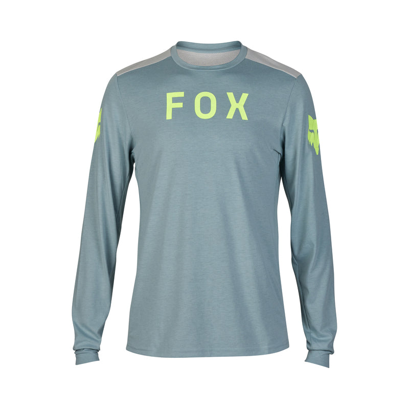 Fox Ranger Dr Aviation Gunmetal Long Sleeve Cycling Jersey | RideHub