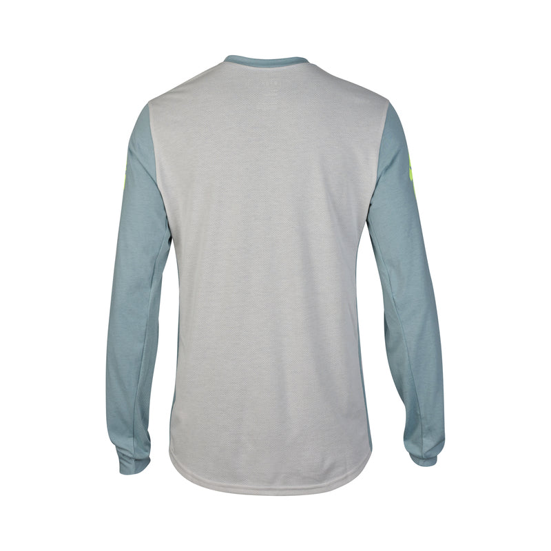 Fox Ranger Dr Aviation Gunmetal Long Sleeve Cycling Jersey | RideHub