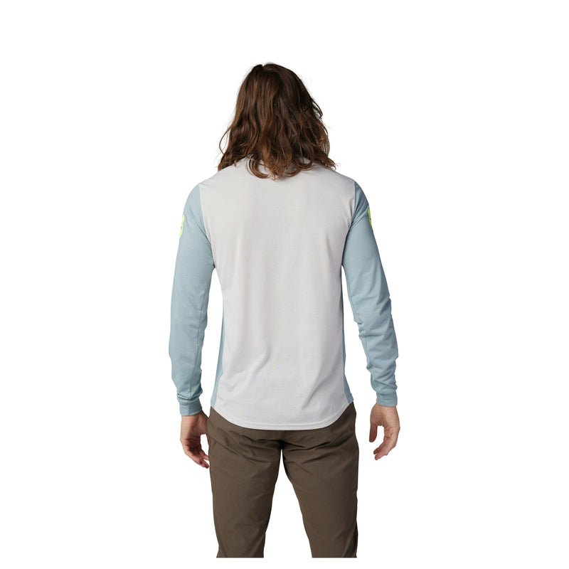 Fox Ranger Dr Aviation Gunmetal Long Sleeve Cycling Jersey | RideHub