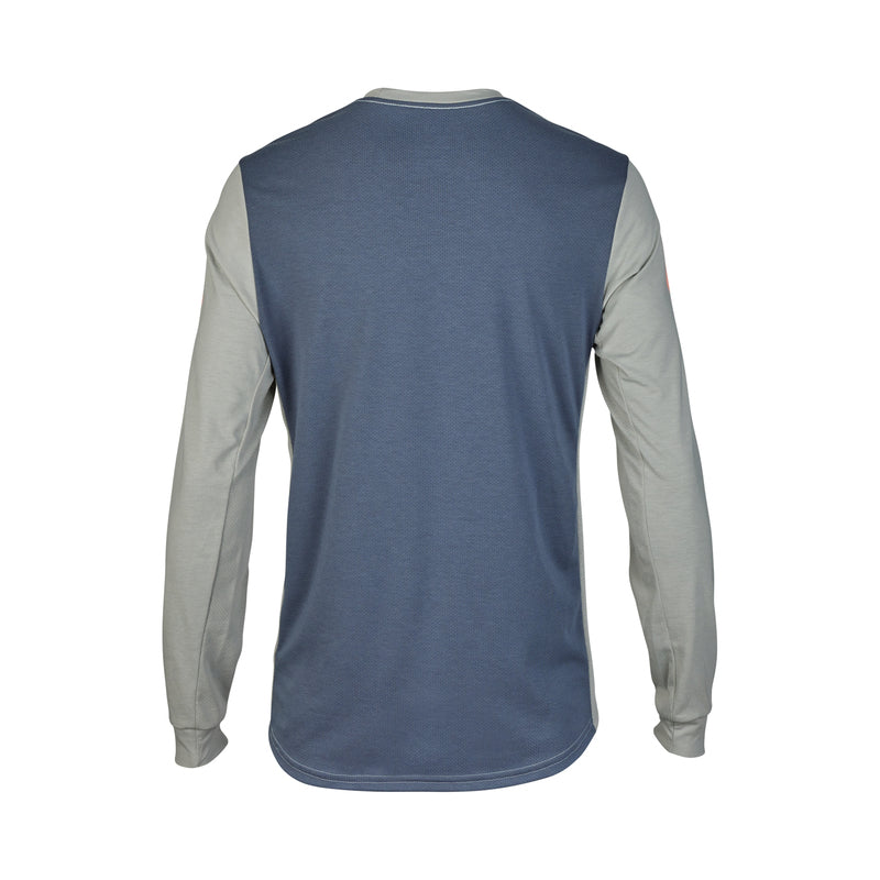 Fox Ranger Dr Aviation Grey Vintage Long Sleeve Cycling Jersey | RideHub