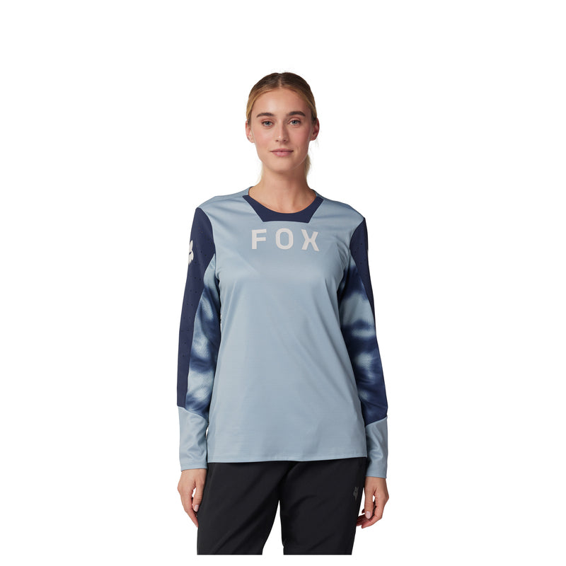 Fox Lady Defend Taunt Gunmetal Long Sleeve Cycling Jersey | RideHub
