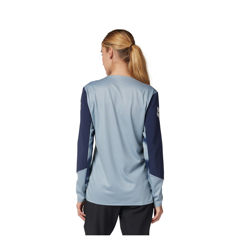 Fox Lady Defend Taunt Gunmetal Long Sleeve Cycling Jersey | RideHub