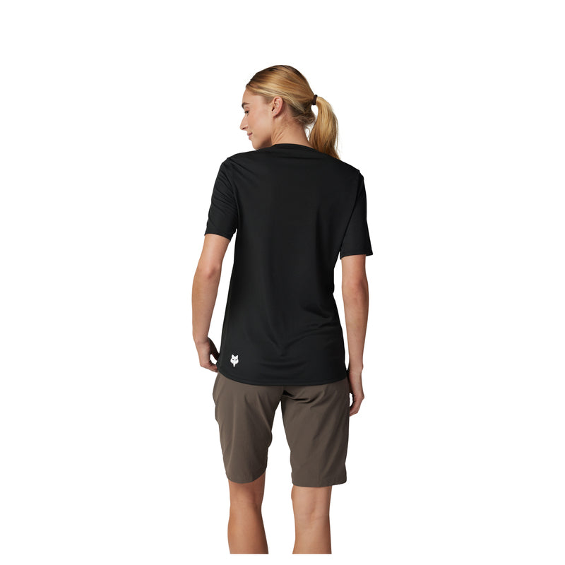 Fox Lady Ranger Wordmark Black Cycling Jersey | RideHub