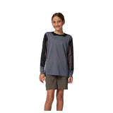 Fox Junior Defend Graphite Long Sleeve Cycling Jersey | RideHub
