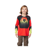 Fox Junior Ranger Revise Long Sleeve Cycling Jersey Red/Yellow | RideHub