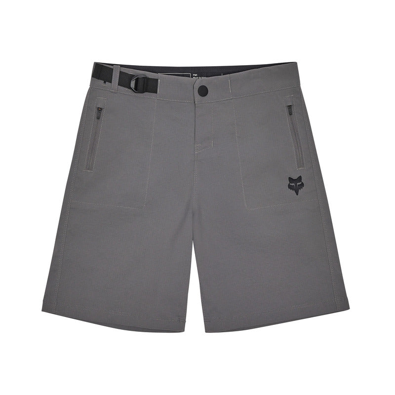 Fox Junior Ranger Cycling Shorts with Liner Pewter | RideHub