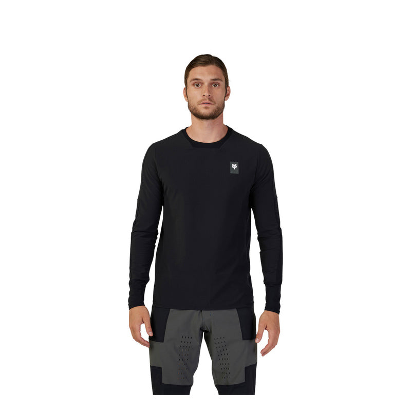 Fox Defend Thermal Black Long Sleeve Cycling Jersey | RideHub