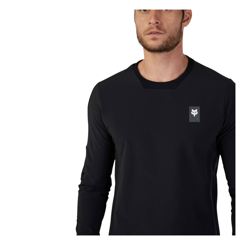 Fox Defend Thermal Black Long Sleeve Cycling Jersey | RideHub