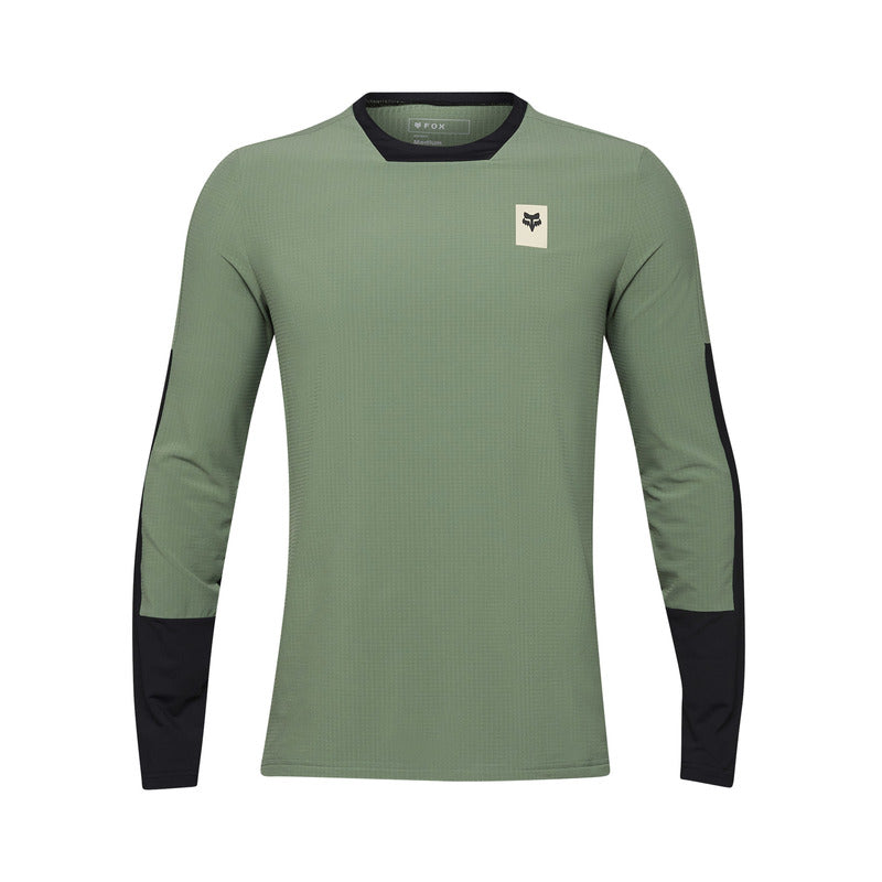 Fox Defend Thermal Moss Long Sleeve Cycling Jersey | RideHub