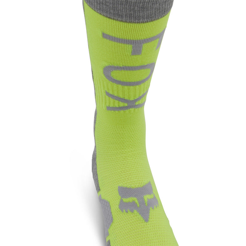 Fox 360 Divider Gray/Yellow socks | RideHub