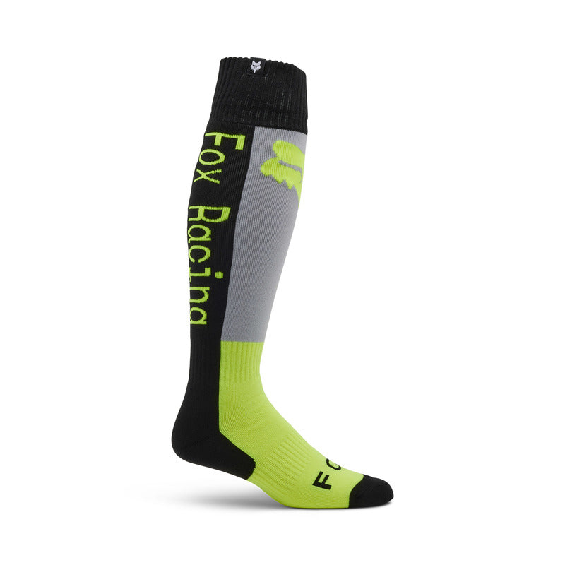 Fox 180 Lean Sock Grey/Yellow | RideHub
