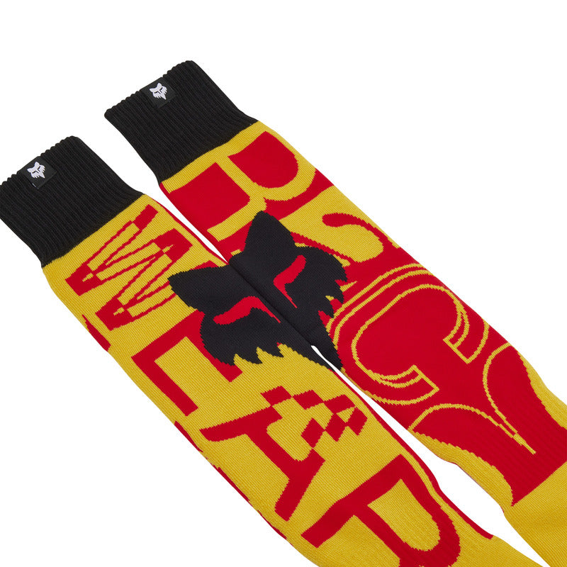 Fox 180 Race Spec Pale Yellow socks | RideHub