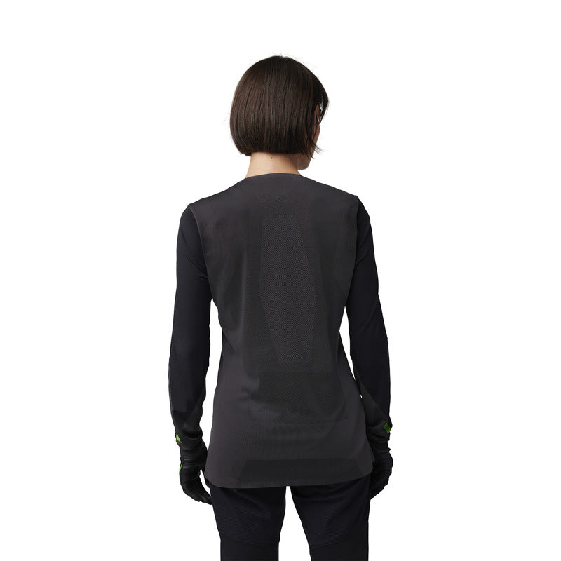 Fox Lady Rawtec Black Long Sleeve Cycling Jersey | RideHub