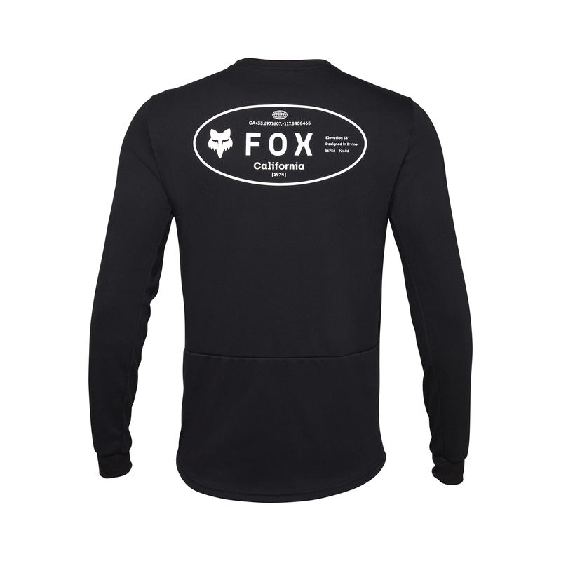 Fox Ranger Dr MD Long Sleeve Cycling Jersey Black | RideHub