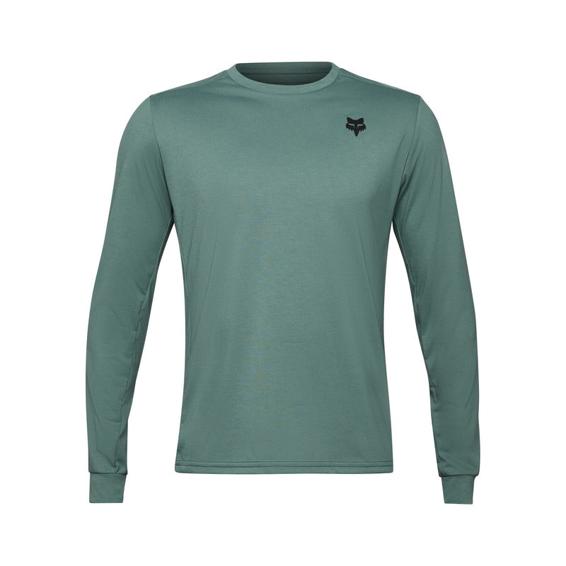 Fox Ranger Dr MD Hunter Green Long Sleeve Cycling Jersey | RideHub