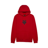 Fox Head Fleece Po Flame Red Hoodie