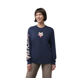 Fox Lady Scripted LS Tee Midnight Long Sleeve T-Shirt | RideHub Product description: Fox Lady Scripted LS Tee Midnight