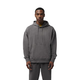 Fox Wordmark Oversized Fleece Hoodie in Pewter