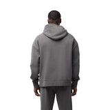 Fox Wordmark Oversized Fleece Hoodie in Pewter