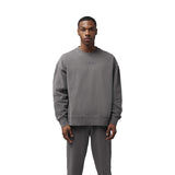 Fox Wordmark Oversized Fleece Crew Pewter Sweatshirt