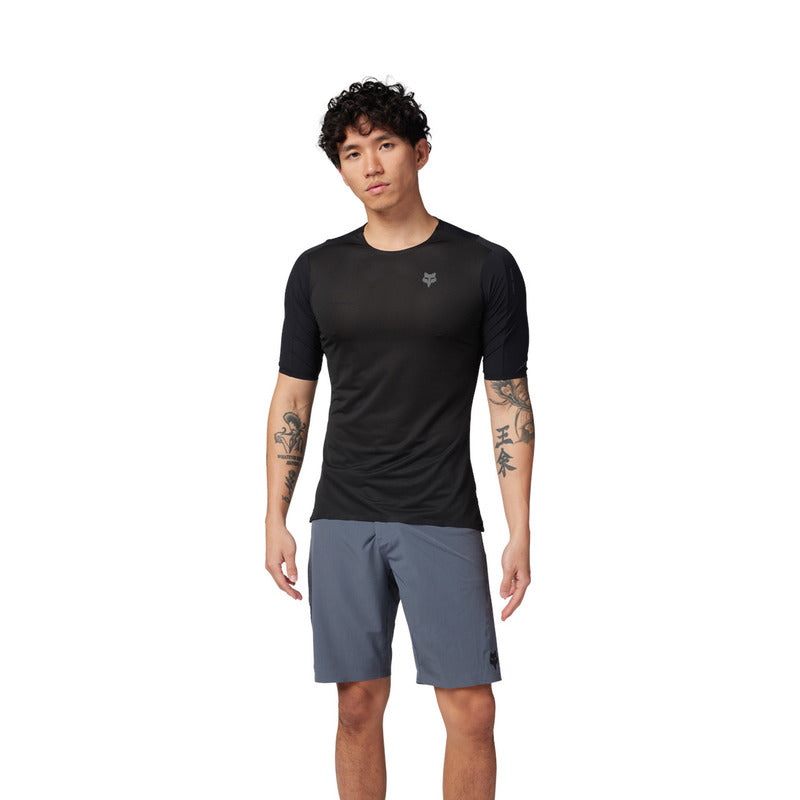 Fox Flexair Ascent Black Long Sleeve Cycling Jersey | RideHub