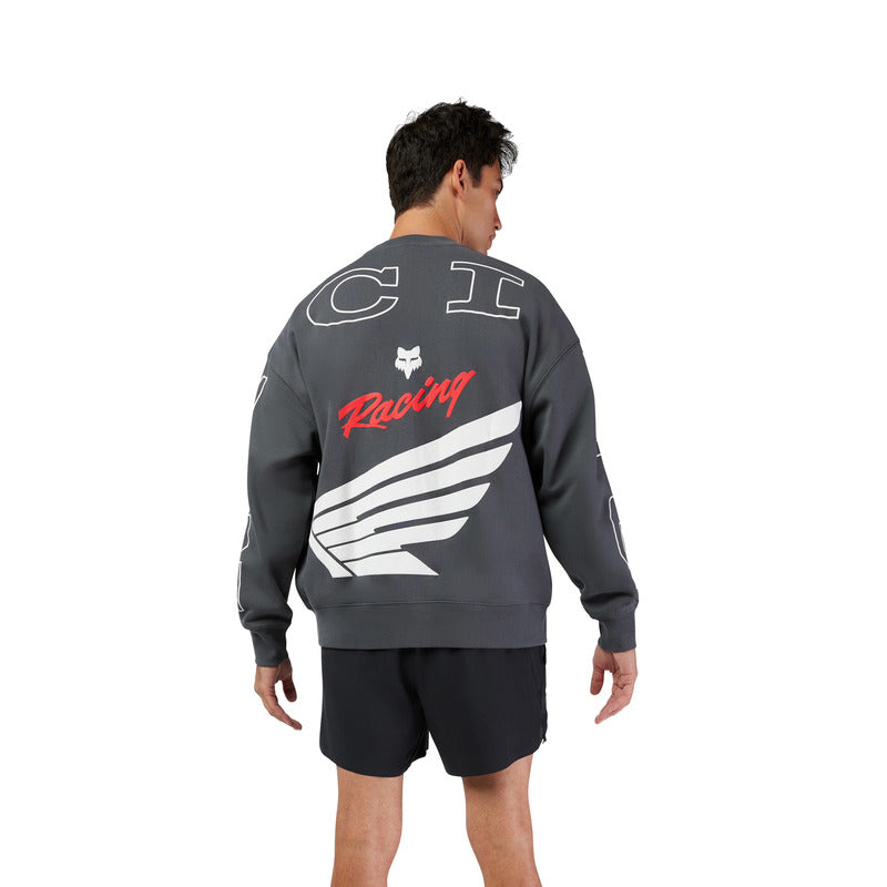 Fox Crew Oversized Fleece Crew Dark Shadow Sweatshirt